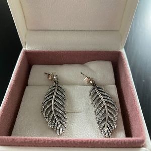 Pandora Light as a Feather Earrings